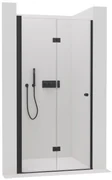 Cerano Volpe, skladacie sprchové dvere 70x190 cm, 6mm číre sklo, čierny profil, CER-CER-423325