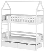 Posteľ Domček Gaja 90x200 biela