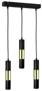 Luster na lanku MAGNUMA 3xGU10/50W/230V čierna/zlatá