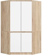 Rohová skriňa S100 4D CLP dub sonoma / biela