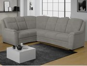 Rohová sedacia súprava Bruno, svetlo šedá látka, ľavý roh%