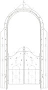 Pergola na popínavé rastliny GS22232 s bránkou - Antik biela