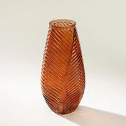 Sklenená váza Leaf II 13x10x29 cm