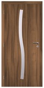 Solodoor Interiérové dvere Etta 1, 70 L, 750 × 1 985 mm, fólia, ľavé, orech kráľovský, presklené