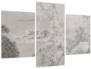 Obraz - Čínska krajina (90x60 cm)