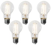 Sada 5 stmievateľných LED žiaroviek E27 A60 6W 700 lm 2200K
