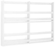 Nástenný stojan na časopisy, 1200x70x800 mm, biela