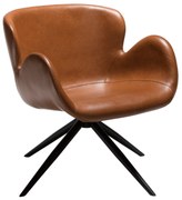 GAIA ČALÚNENÉ LOUNGE KRESLO brown/black