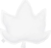 Ľanový vankúš javorový list biely 43x43 cm