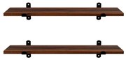 Súprava políc Murali 2 ks 60x20 cm hnedá