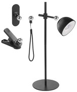 LED Stmievateľná nabíjacia stolná lampa magnetická 4v1 LED/4,2W/3,7V 4000K čierna