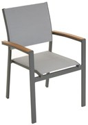 Záhradná stohovateľná stolička antracit,86,5x 57x57,5 cm