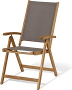 Záhradné kreslo s výpletom Textilene a vysokým nastaviteľným operadlom