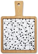 Servírovací prkénko MODERN KITCHEN 17x25 cm hnědá/bílá
