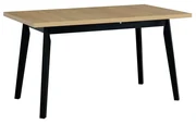 Stôl Harry 80 x 140/180 V, Morenie: dub grandson - L, Farby nožičiek: čierna