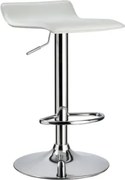 Barová stolička Andrea, biela ekokoža%