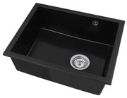 Gamma Decor 5040, 1-komorový granitový drez 560x460x180 mm, čierna, GMA-ZLE000001