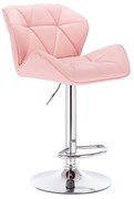 LuxuryForm DESIGN Barová stolička MILANO na striebornom tanieri - ružová