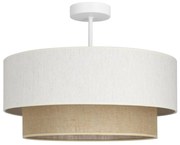 Prisadený luster NATIA 1xE27/60W/230V biela/hnedá