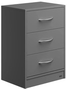 Nočný stolík ELOISE s podsvietením, 54x39x28cm, antracitová Casaria