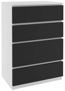 Komoda 76 Belini biely / čierny SI KOM1/1/W/B/0/0