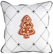VIANOČNÁ DEKORAČNÁ OBLIEČKA NA VANKÚŠ JOY 1KS 60X60 CM VZOROVANÁ