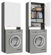 Koupelnová skříňka nad pračku POLA DD bílá/antracitová