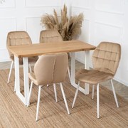 PROXIMA.store - Čalúnená jedálenska stolička LUCKY FARBA: béžová