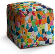 Taburet Cube farebná mozaika, farebná