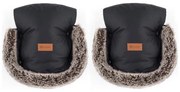 PETITE&MARS - Rukávniky na kočík FURRY Forever Black