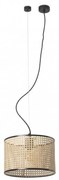 FARO 64314-48 - Luster na lanku MAMBO 1xE27/15W/230V ratan/čierna
