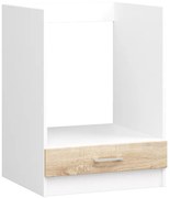 Spodná kuchynská skrinka na rúru LIMA S60KU biela / dub sonoma