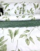 INTERMEDIC SK Posteľná obliečka Bavlnený Satén Zelená Harmónia 140x200/70x90 cm