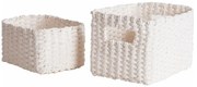 Set pletených košíkov Compactor Lisou, 2 ks, biela