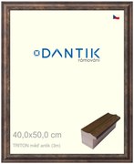 DANTIK rám na obraz 40x50 | TRITON měď antik (Plexi Čiré)