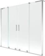 Mexen Velar L Duo, 2-krídlová posuvná vaňová zástena 180 x 150 cm, 8mm číre sklo, chrómová, 896-180-003-02-01