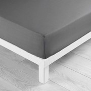 Antracitová napínacia bavlnená plachta 160x200 cm Lina – douceur d'intérieur