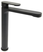 Vysoká umývadlová batéria SAT Fusion bez výpuste matná čierna SATBSFU285CPC