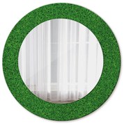 zelená tráva Okrúhle dekoračné zrkadlo