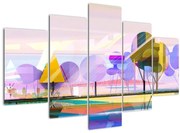 Obraz - Abstrakcia, krajina (150x105 cm)