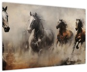 Obraz - Olejomaľba koní (90x60 cm)