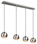 Trio - Luster na lanku FLETCHER 4xE14/40W/230V matný chróm