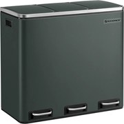 Kôš na separovanie odpadu SORT 54 l (3×18 l), antracitová/strieborná SongmicsHome