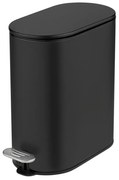 Matne čierny pedálový oceľový odpadkový kôš 5 l Collungo – Wenko