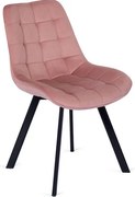 Vintino kreslo BERA Velvet -ružová farba, nohy hnede - vintino.sk