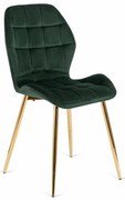 Lucky jedálenská stolička, tmavozelená/zlatá