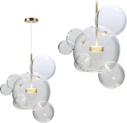 Závesné sklenené stropné svietidlo Kule APP650-CP zlaté