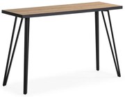 Čierny/prírodný konzolový stolík s doskou v dubovom dekore 60x120 cm Sindi – Marckeric