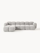 Modulárna pohovka z buklé s taburetkou Tayla (4-miestna)