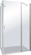 Roltechnik Outlet Obdĺžnikový sprchovací kút LYE4+LYSW1S, strieborný - bez vaničky ROTH-Variant: šírka dverí: 75 cm, šírka pevnej steny: 80 cm, orien…